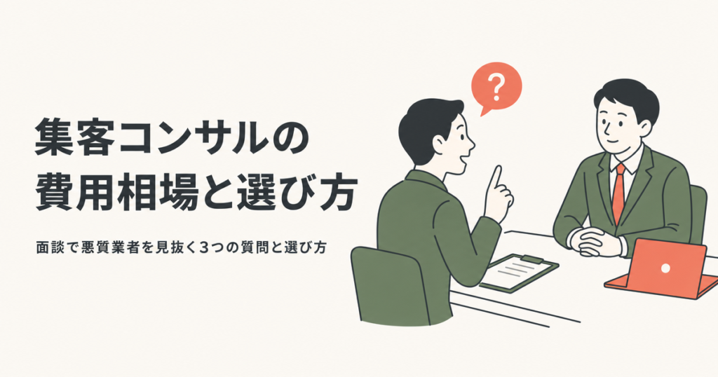 集客コンサルの費用相場と選び方
