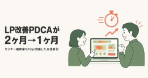 LP改善PDCAが2ヶ月→1ヶ月