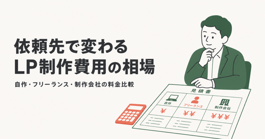 依頼先で変わるLP制作費用の相場
