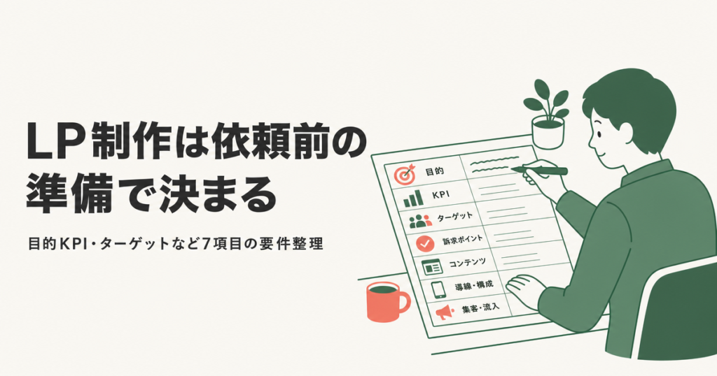 LP制作は依頼前の準備で決まる
