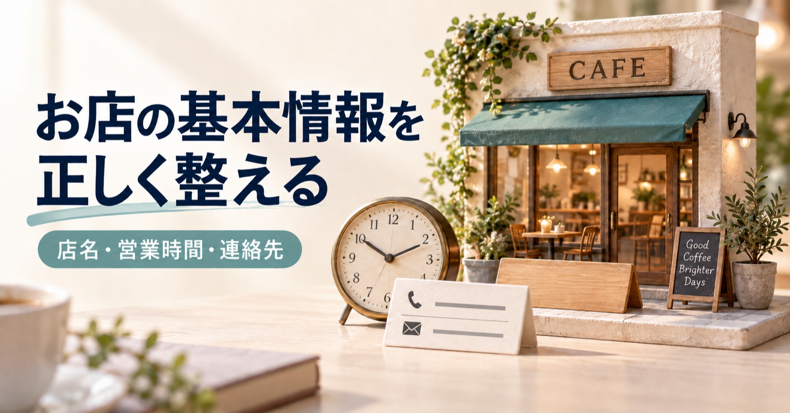 Googleビジネスプロフィールの基本情報｜店名・カテゴリ・営業時間を整える手順