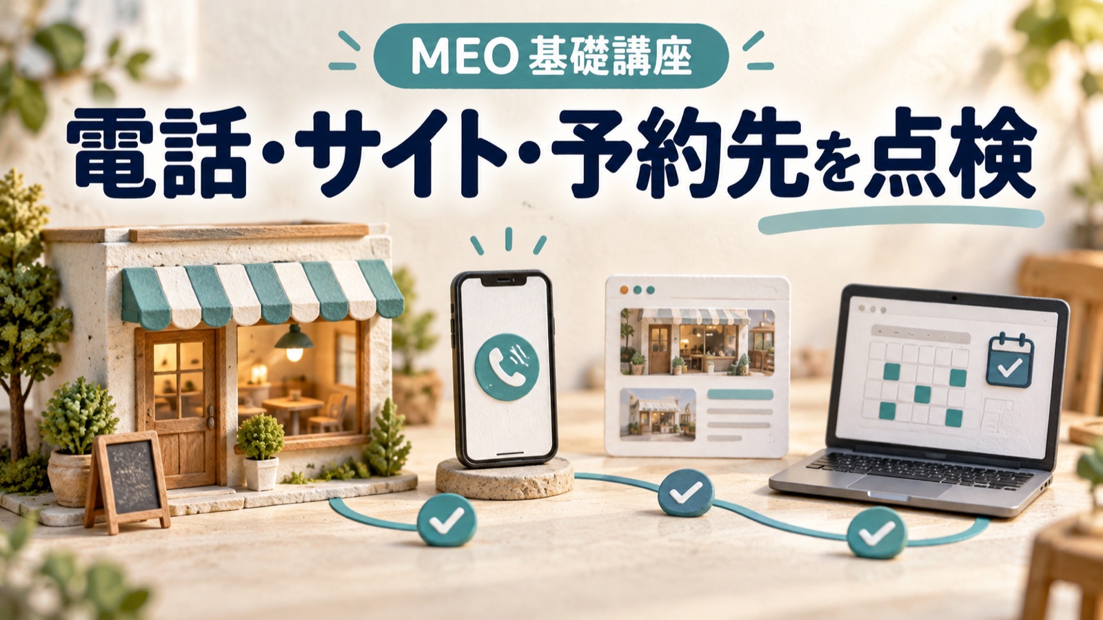 GBPの電話・サイト・予約リンクを点検｜連絡先の照合と店舗別の案内