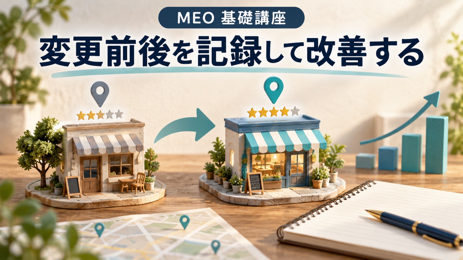 MEOの改善記録の作り方|変更前後を比べて続ける・戻す・保留を決める