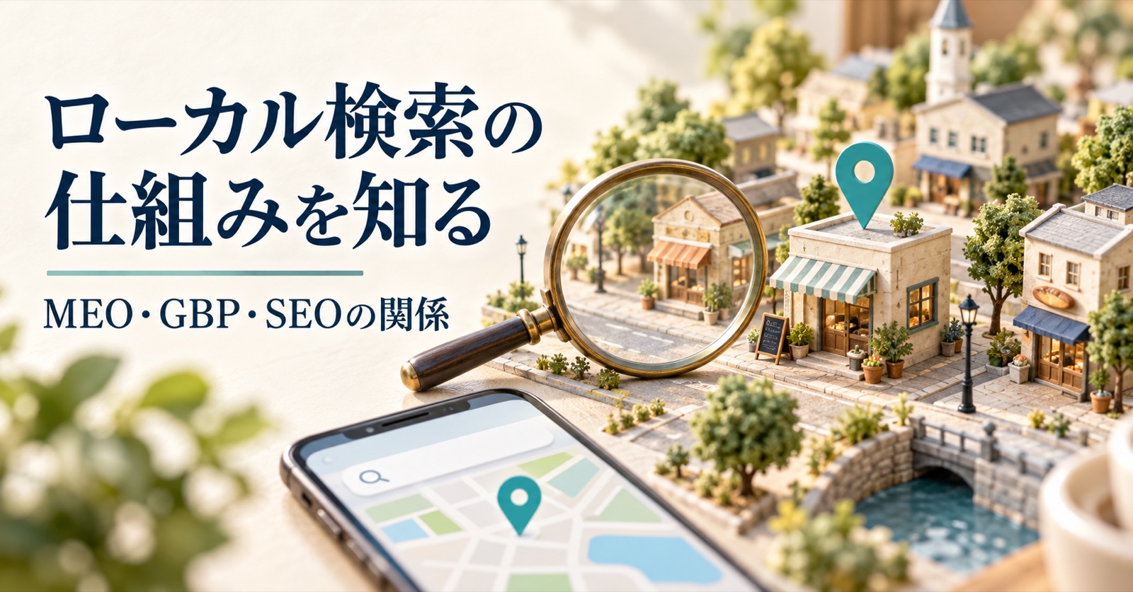 ローカル検索の仕組み|MEO・SEO・GBPの違いと順位の3要素