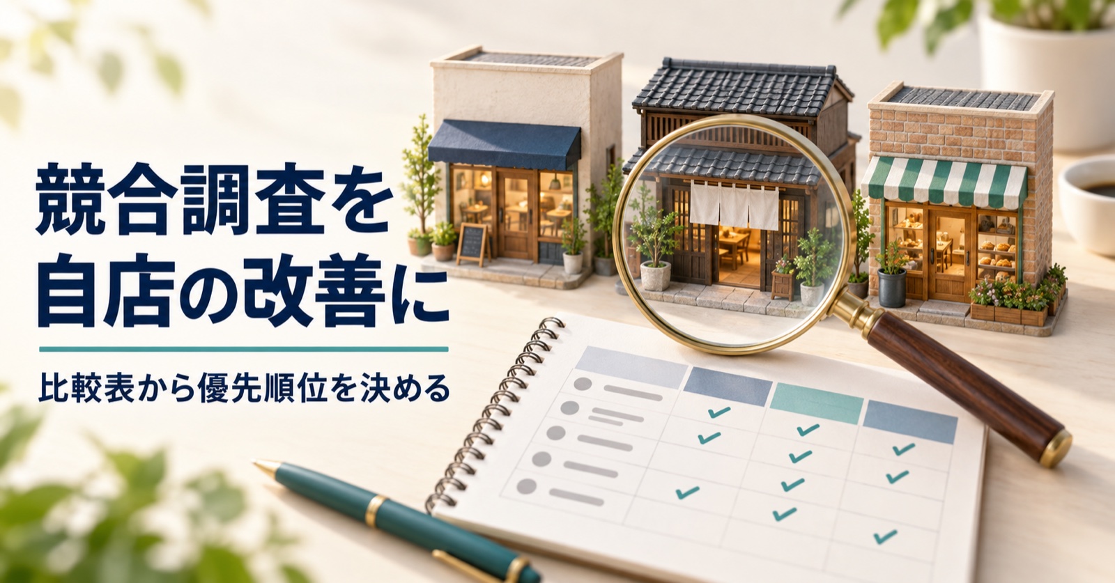 MEOの競合調査のやり方|比較表から自店の改善を決める